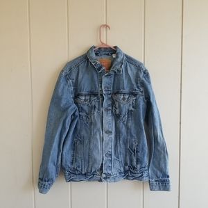 vintage Levi Strauss 72334 stonewashed denim jean jacket sz L Levi's Tru…